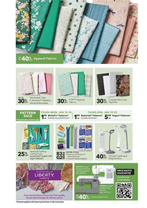 Save with one of our top JOANN Coupons for January 2024 Up to 60 Off. . Joann pattern sale schedule 2023